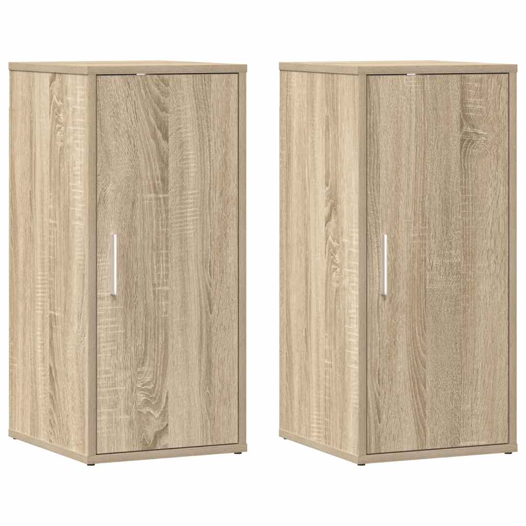 Vidaxx armoires à chaussures 2 pcs 32x35x70 cm aggloméré chêne sonoma coloré
