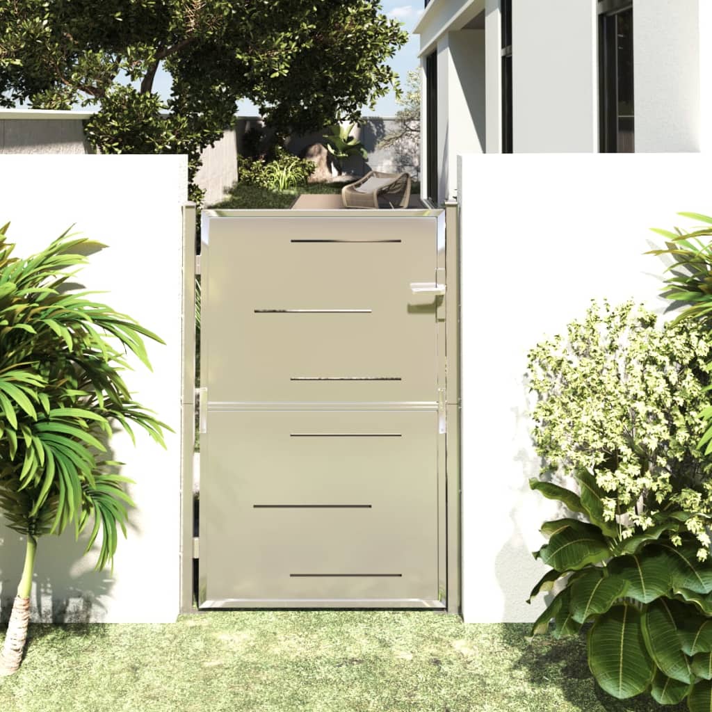 Vidaxl Garden Gate 100x150 cm en acier inoxydable