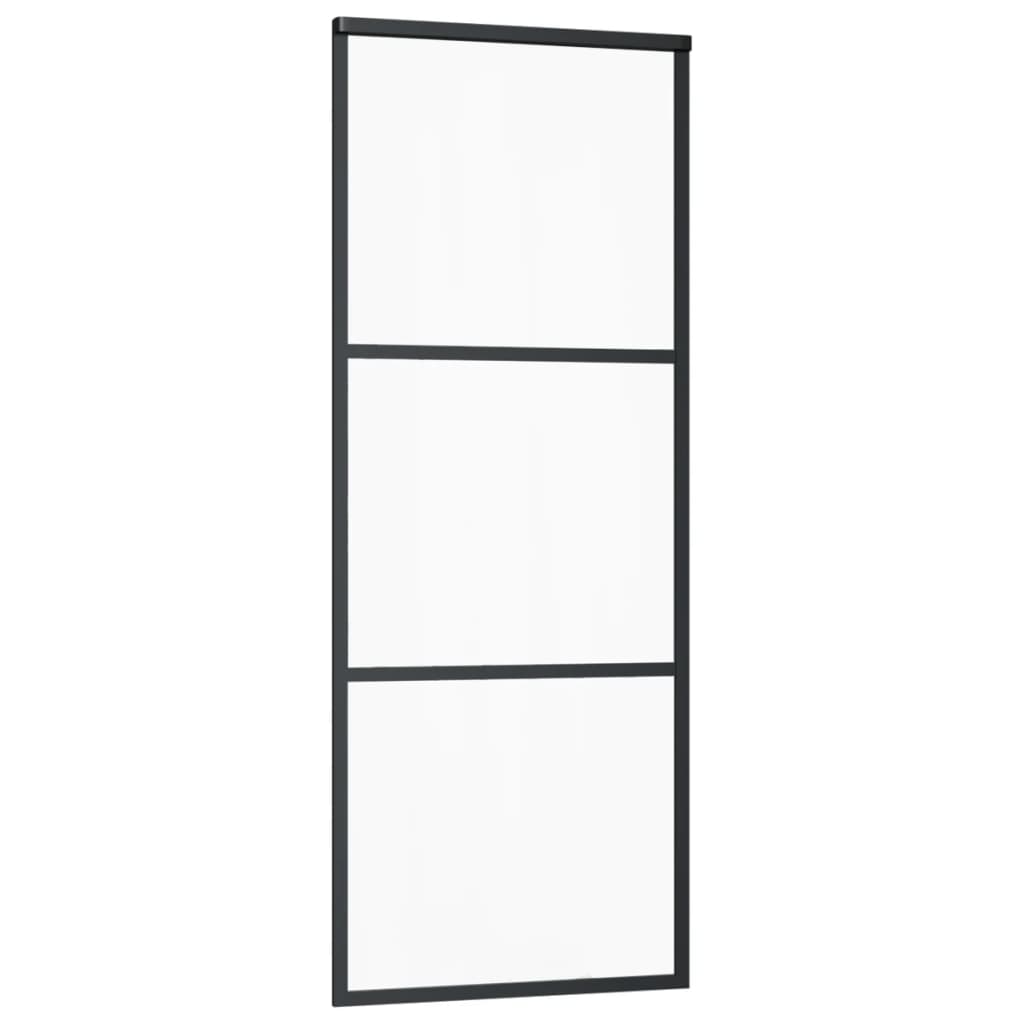 Vidaxx porte coulissante avec ferrures 76x205 cm aluminium et verre ESG