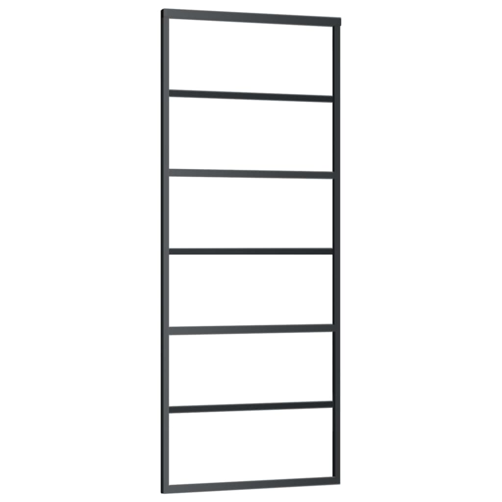 Vidaxx porte coulissante avec ferrures 76x205 cm aluminium et verre ESG