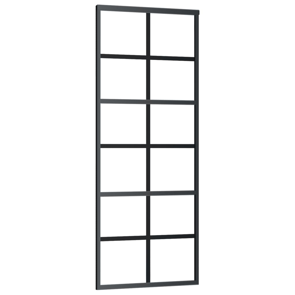 Vidaxx porte coulissante avec ferrures 76x205 cm aluminium et verre ESG