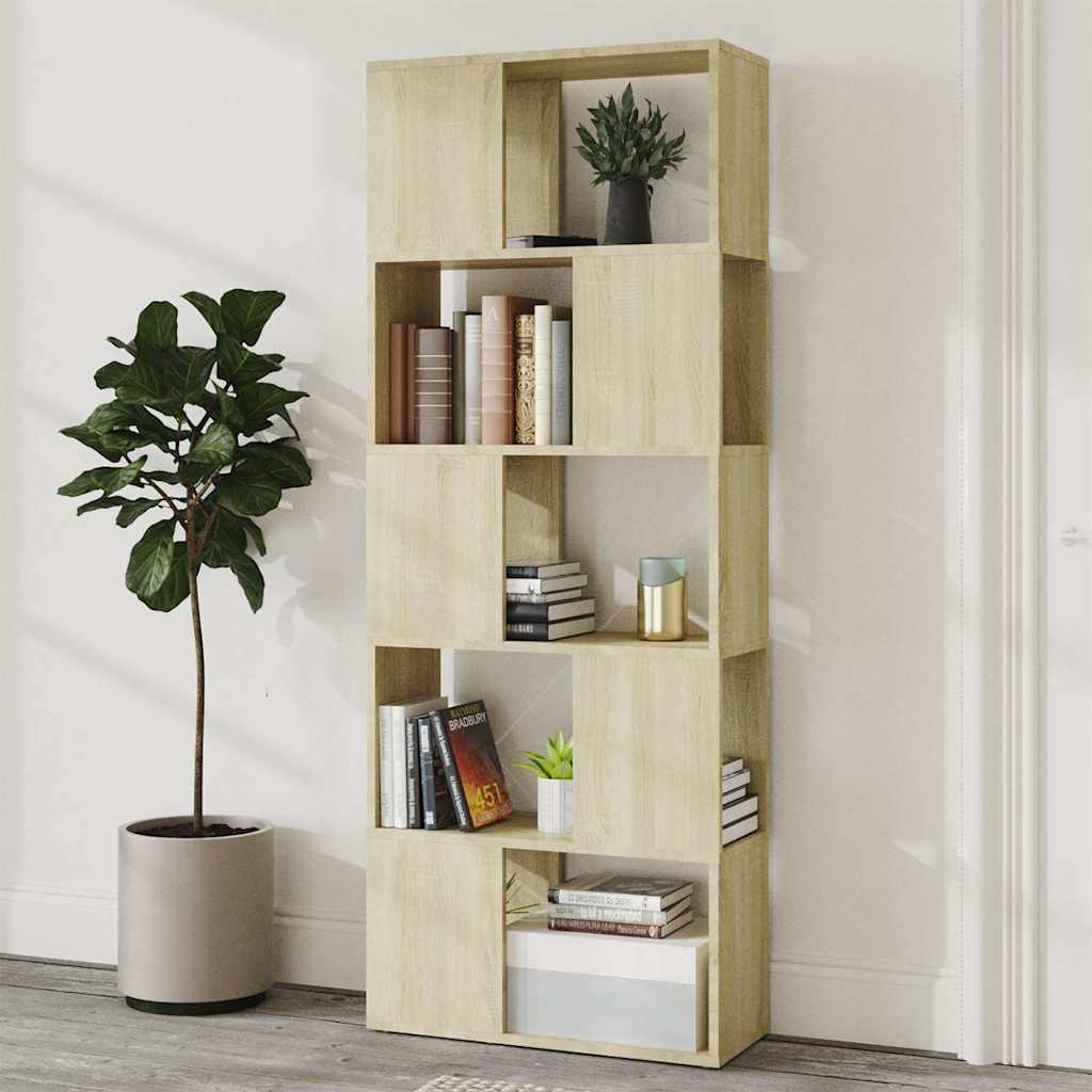 Vidaxl boekenkast kamerscherm 60x24x155 cm sonoma eikenkleurig