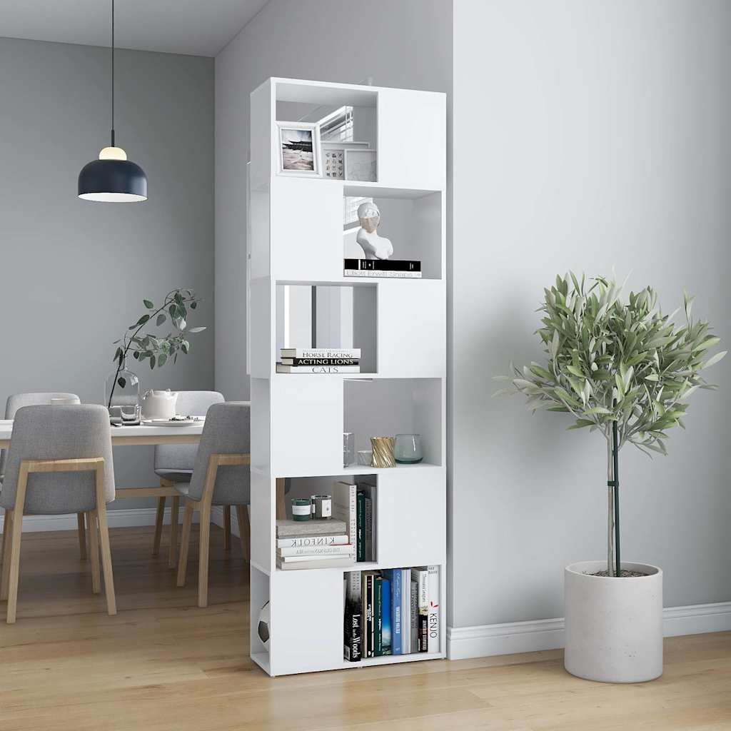 Vidaxl boekenkast kamerscherm 60x24x186 cm wit