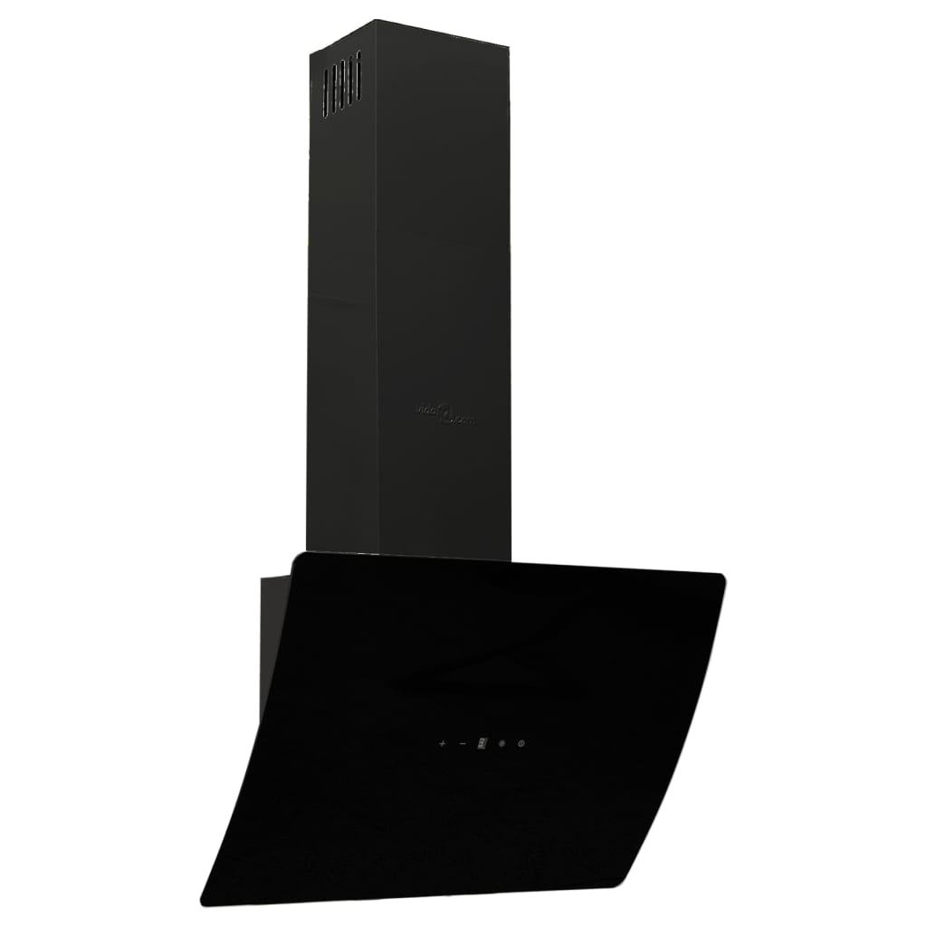 Capeur d'extracteur de paroi Vidaxl 60 cm en acier et verre trempé noir
