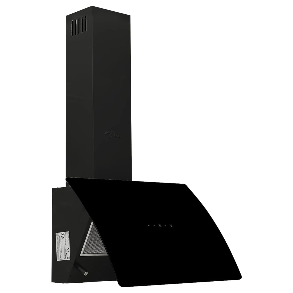 Capeur d'extracteur de paroi Vidaxl 60 cm en acier et verre trempé noir