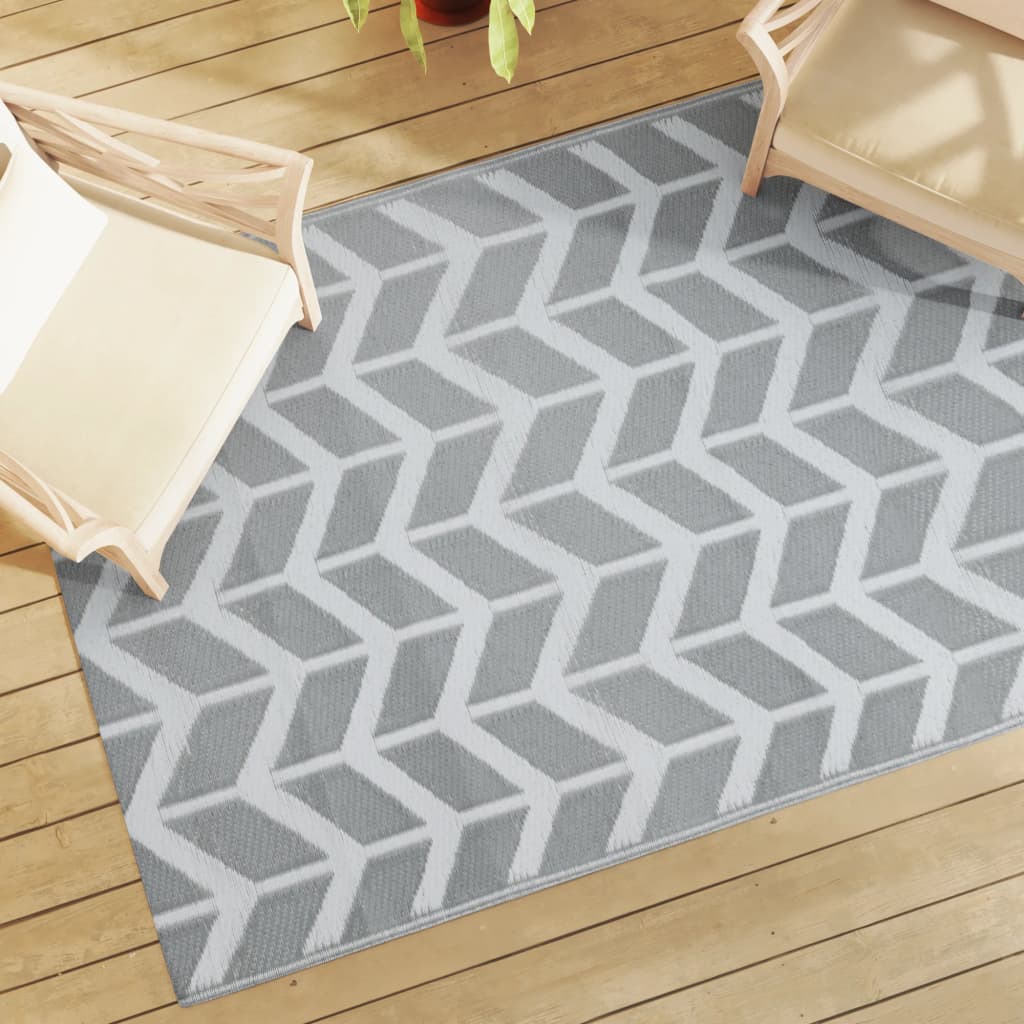 Vidaxl extérieur tapis arakil 140x200 cm pp gris