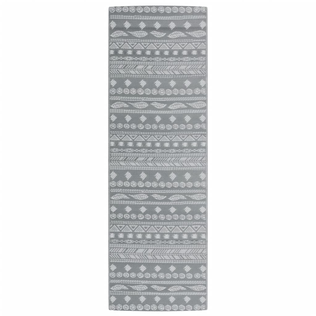Vidaxl extérieur tapis Arakil 80x250 cm pp gris