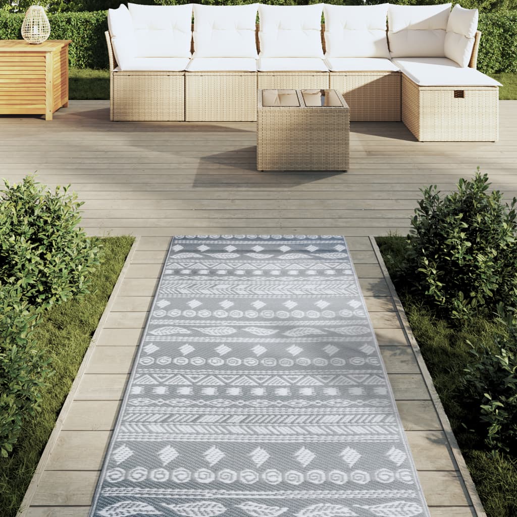 Vidaxl extérieur tapis Arakil 80x250 cm pp gris