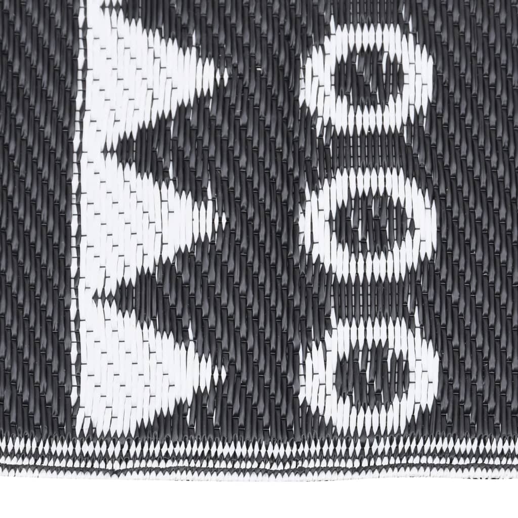 Vidaxl extérieur tapis arakil 140x200 cm en polypropène noir