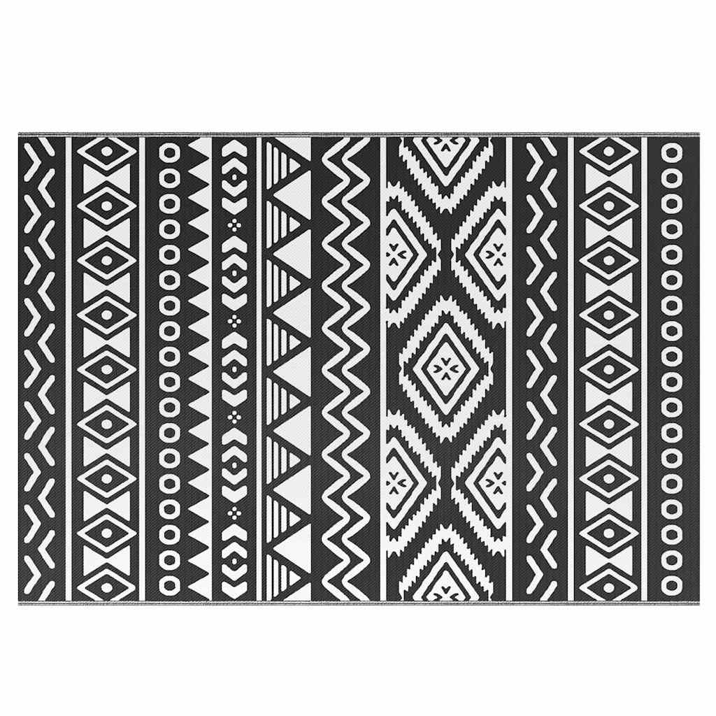 Vidaxl à l'extérieur du tapis Arakil 160x230 cm Black en polypropène