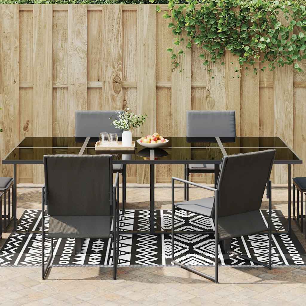 Vidaxl à l'extérieur du tapis Arakil 160x230 cm Black en polypropène