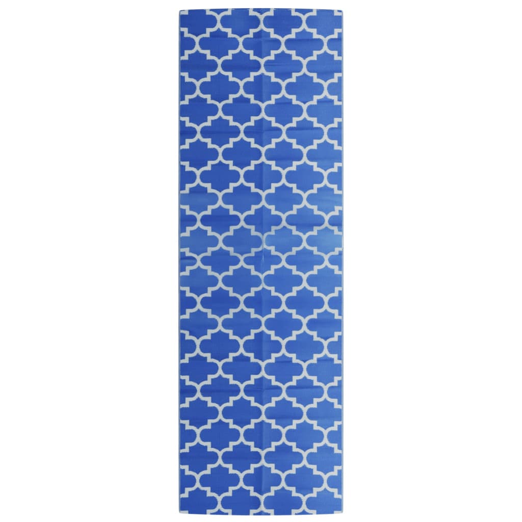 Vidaxl à l'extérieur du tapis Arakil 80x250 cm Bleu en polypropène