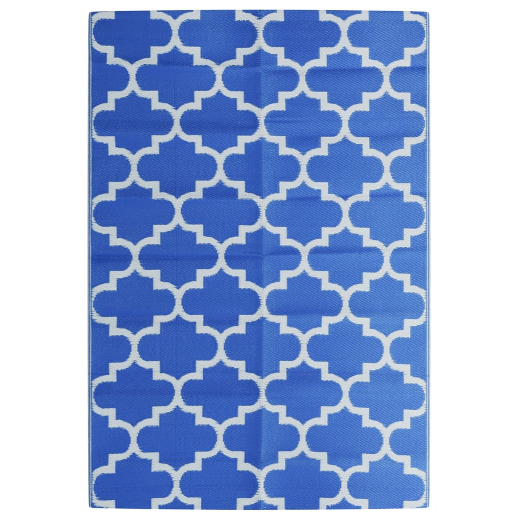 Vidaxl à l'extérieur du tapis Arakil 140x200 cm Bleu en polypropène