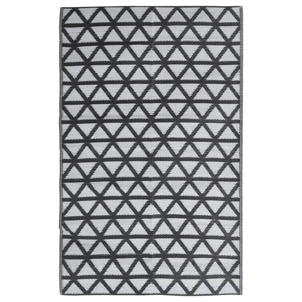 Vidaxl extérieur tapis arakil 140x200 cm en polypropène noir