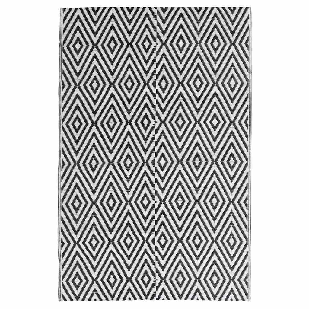 Vidaxl extérieur tapis arakil 140x200 cm en polypropène noir