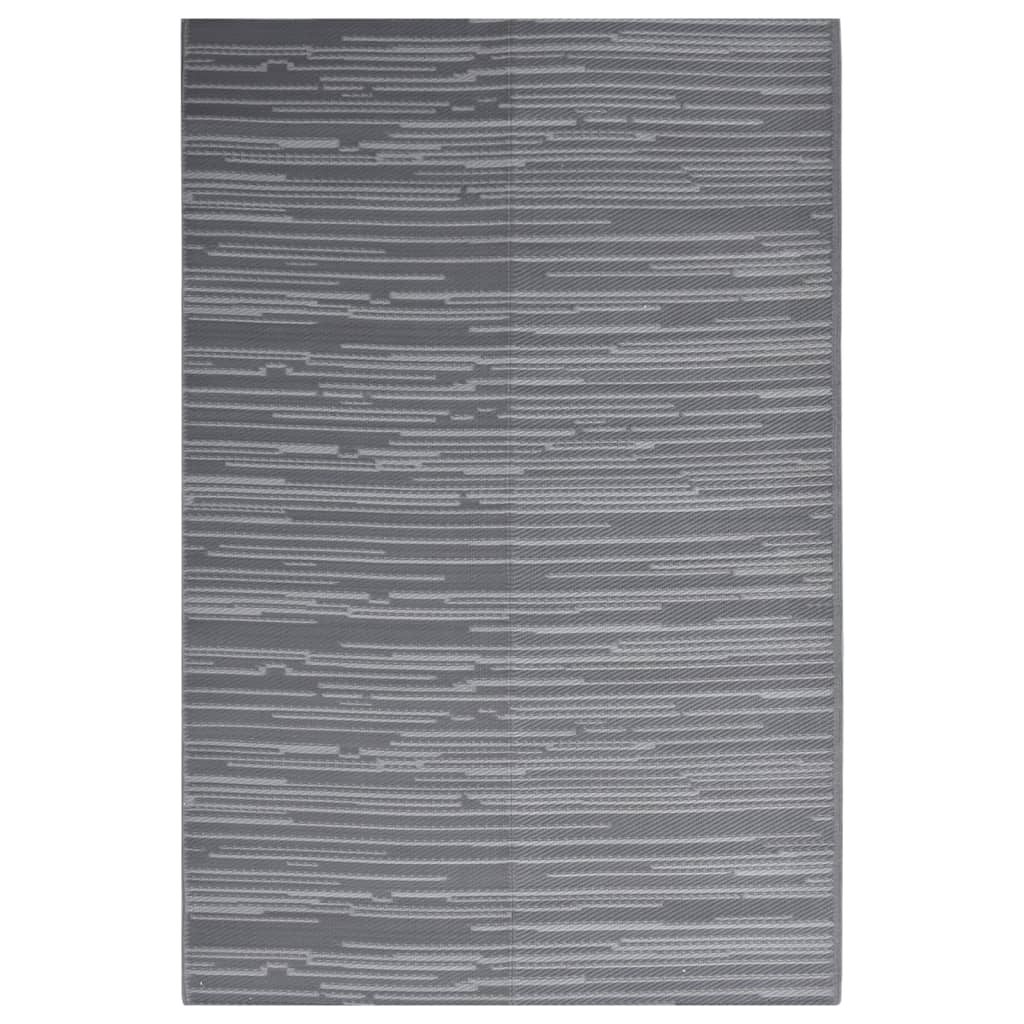 Vidaxl à l'extérieur du tapis Arakil 140x200 cm Anthracite en polypropène -colore