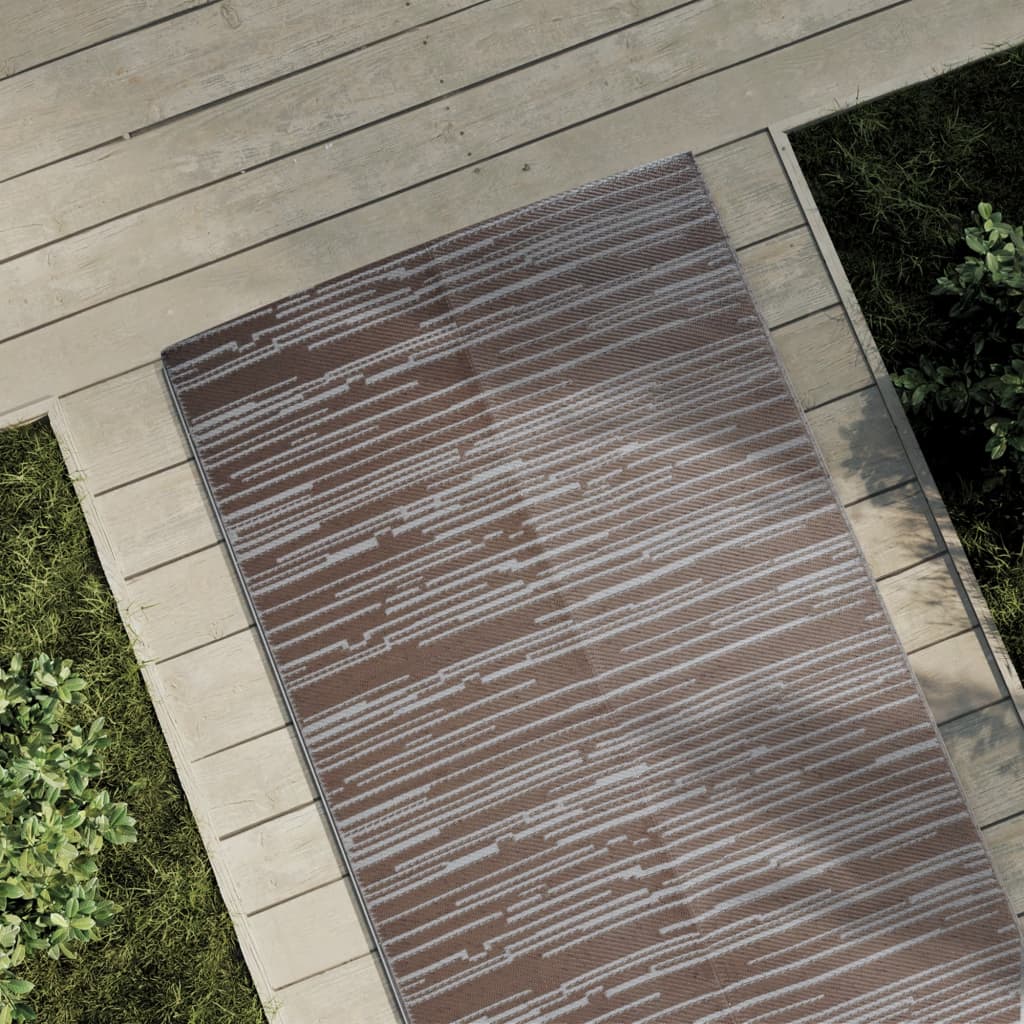 Vidaxl à l'extérieur du tapis Arakil 80x250 cm en polypropène brun