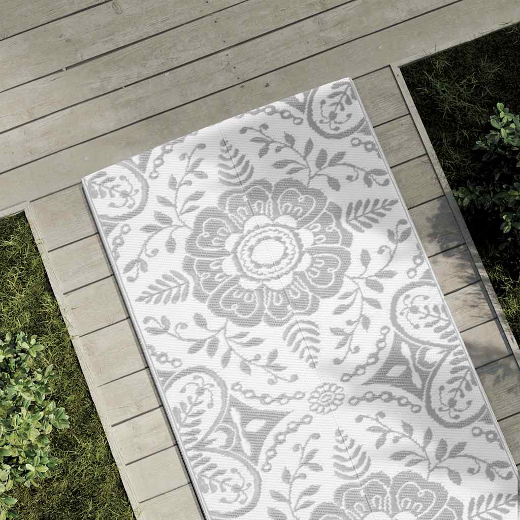 Vidaxl à l'extérieur tapis Arakil 80x250 cm Gris clair en polypropène