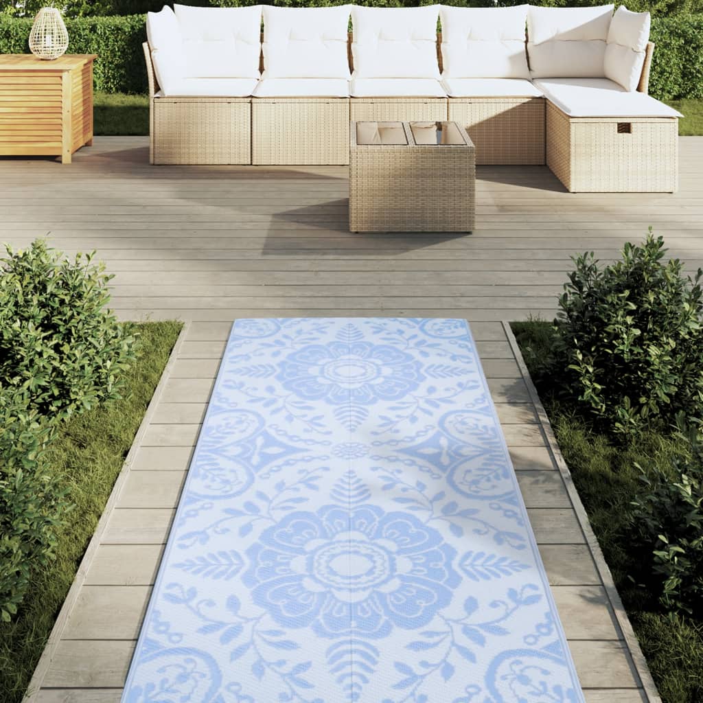 Vidaxl à l'extérieur tapis Arakil 80x250 cm en polypropène bébé bleu