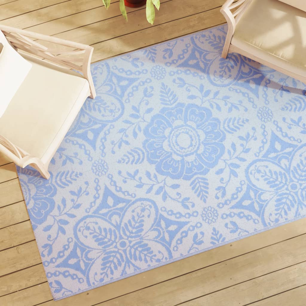 Vidaxl à l'extérieur du tapis Arakil 140x200 cm Bébé polypropen bleu