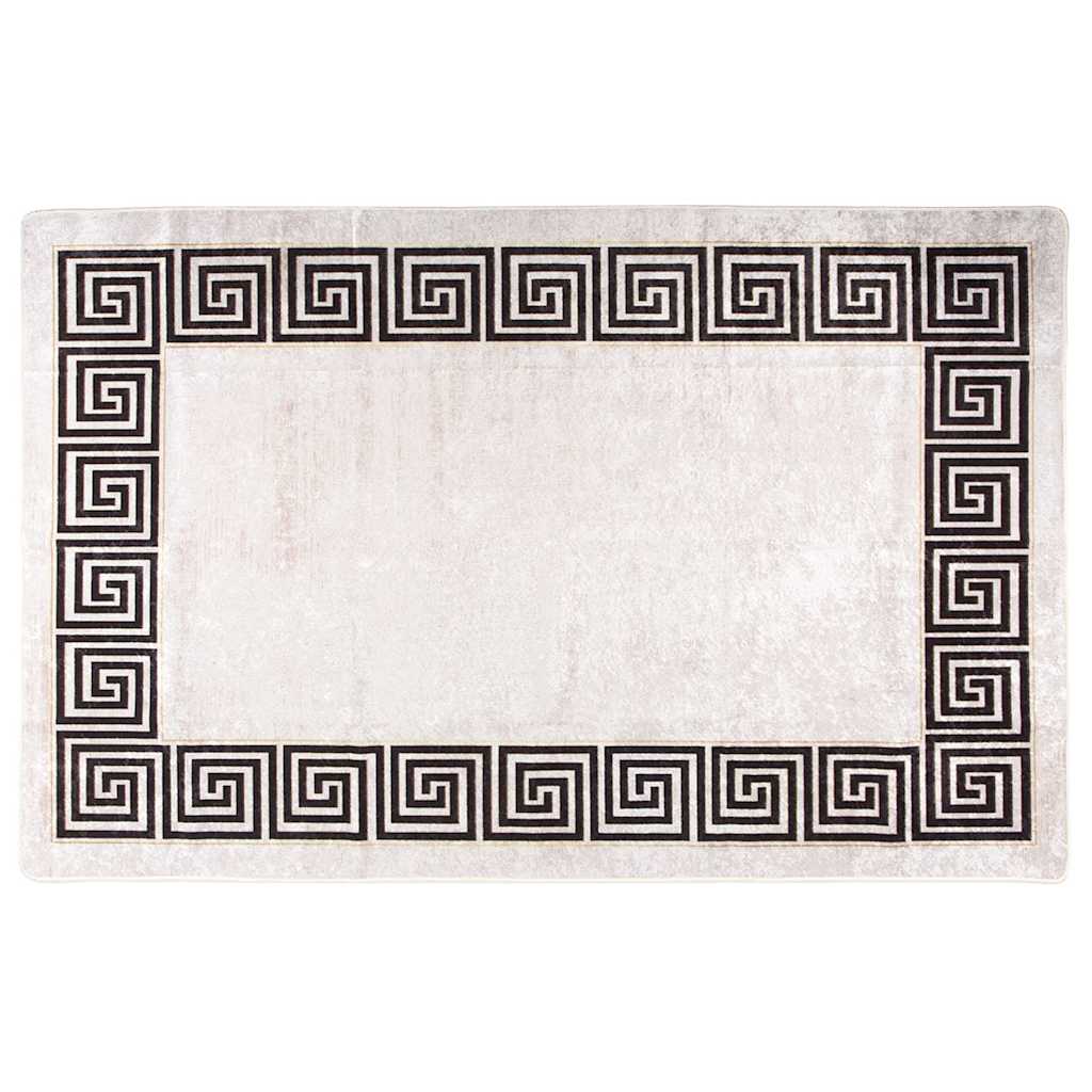 VidaXL Tapis antidérapant lavable 160x230 cm beige clair