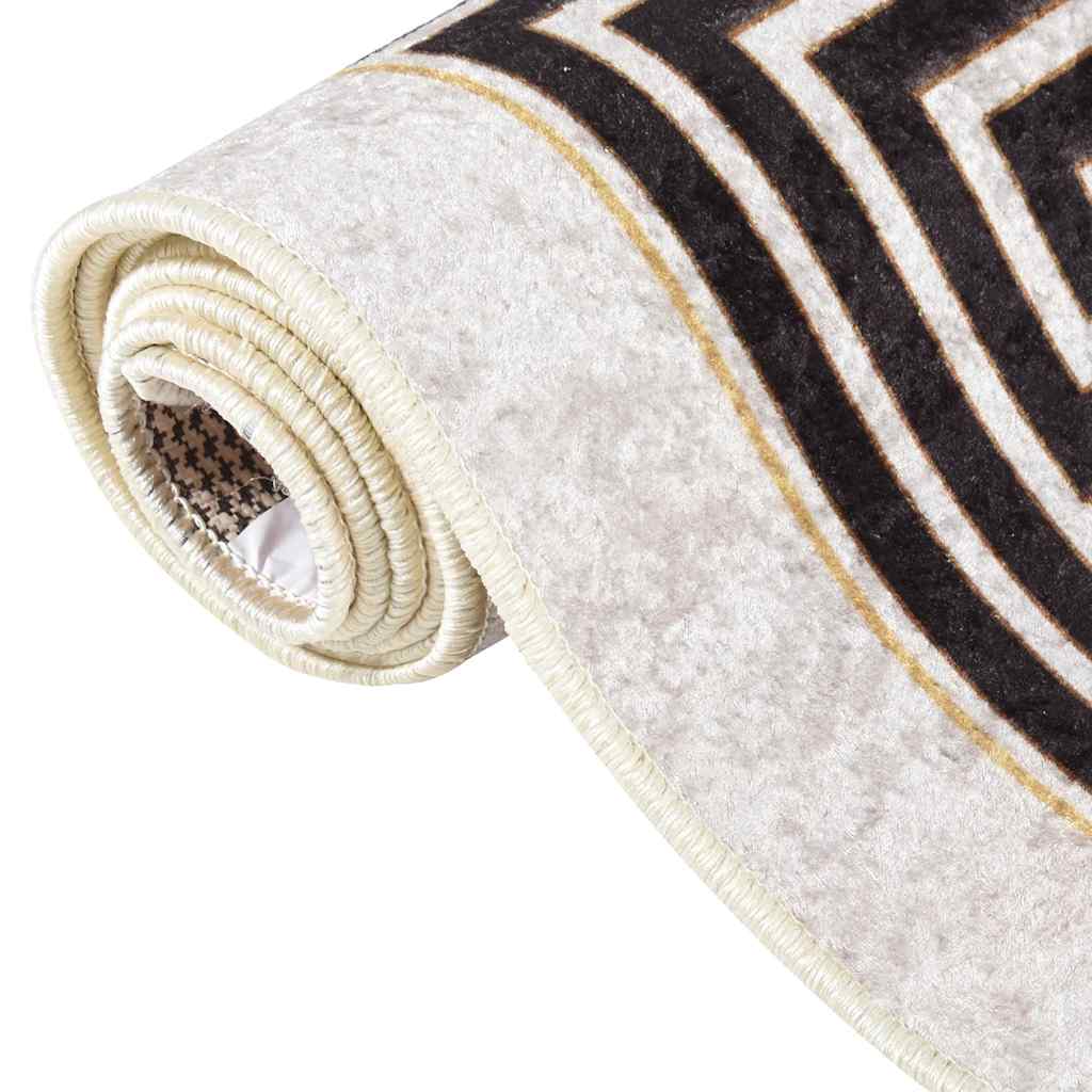 VidaXL Tapis antidérapant lavable 160x230 cm beige clair