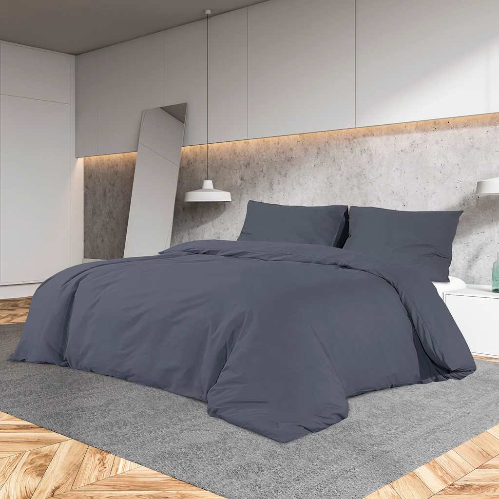 Vidaxl Duvet Richet Set Lightweight 200x200 cm Microfiber Anthracite