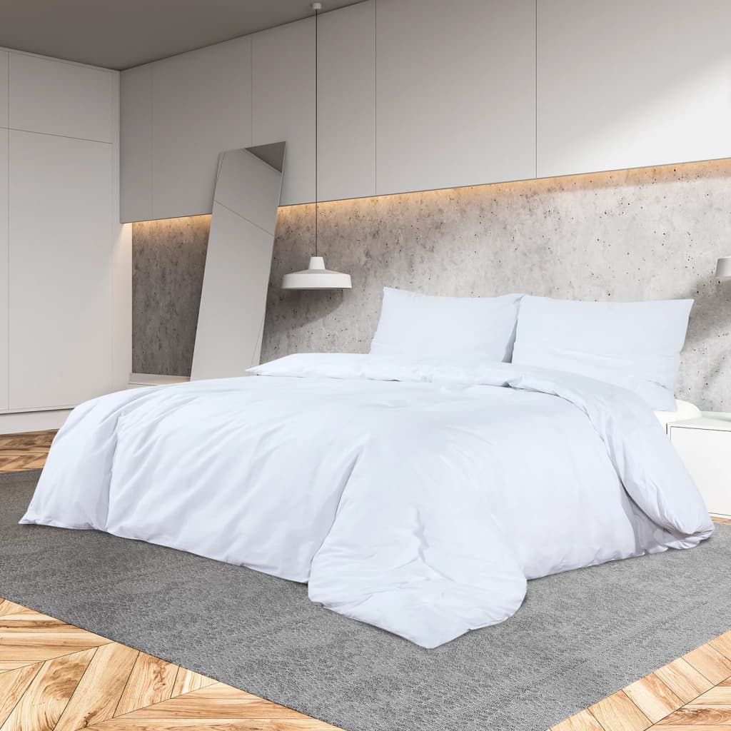 Vidaxl Duvet Racelay Set Lightweight 155x220 cm Microfiber White