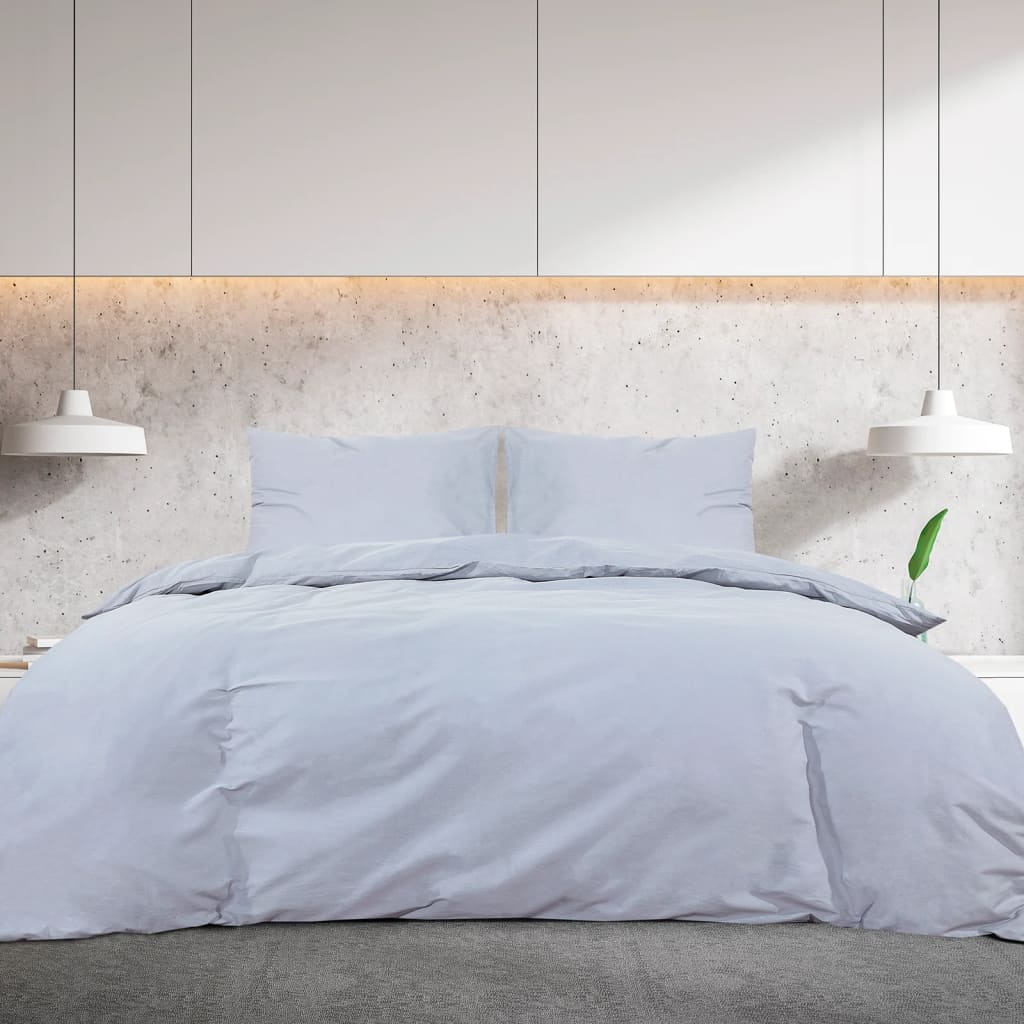Vidaxx parure de couette 140x200 cm coton gris