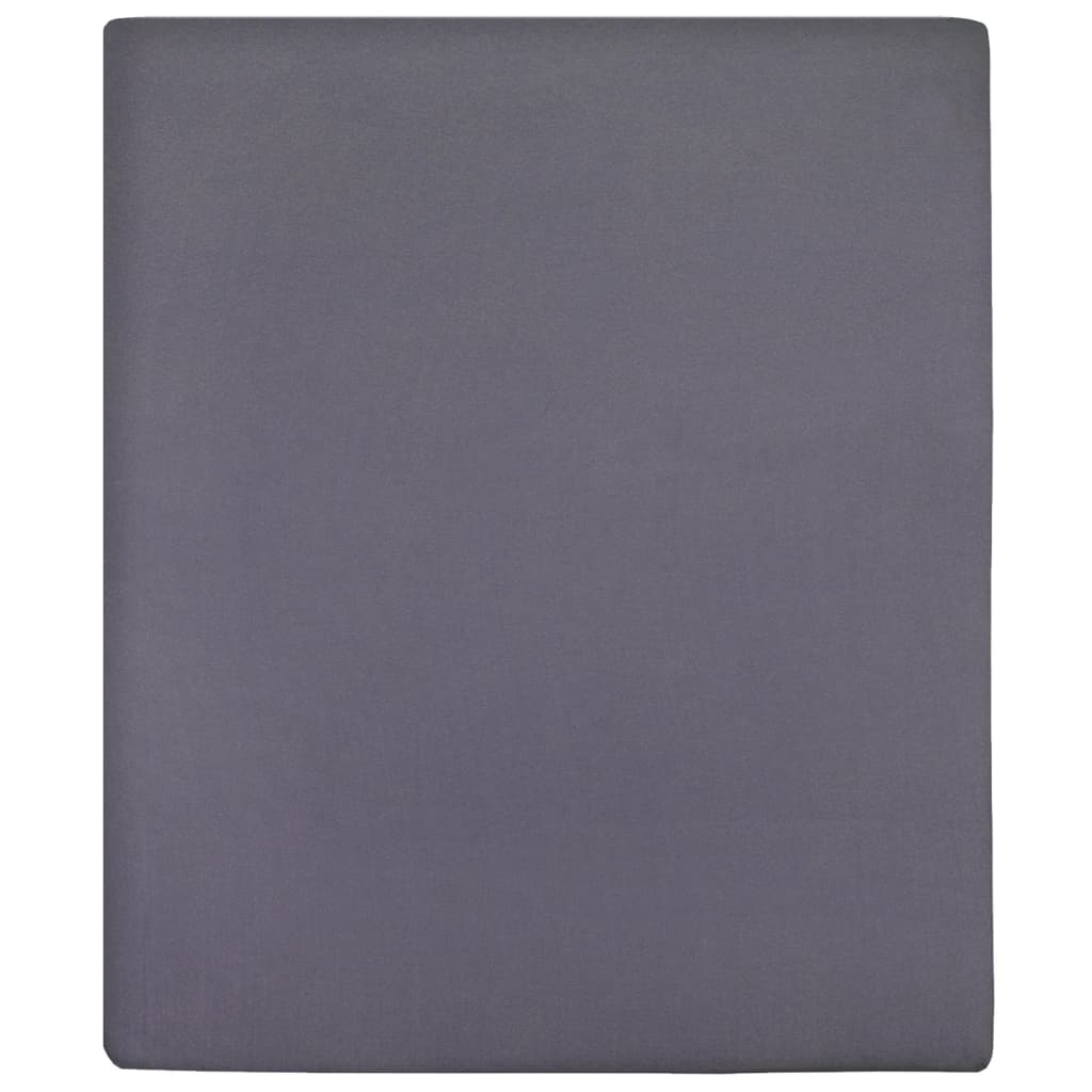Vidaxl Fiches ajustées 2 ST Jersey 180x200 cm anthracite de coton -colored