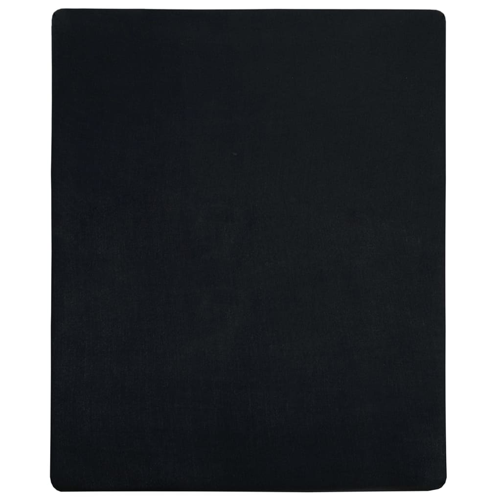 Vidaxl Fichet Folt Jersey 140x200 cm Coton noir