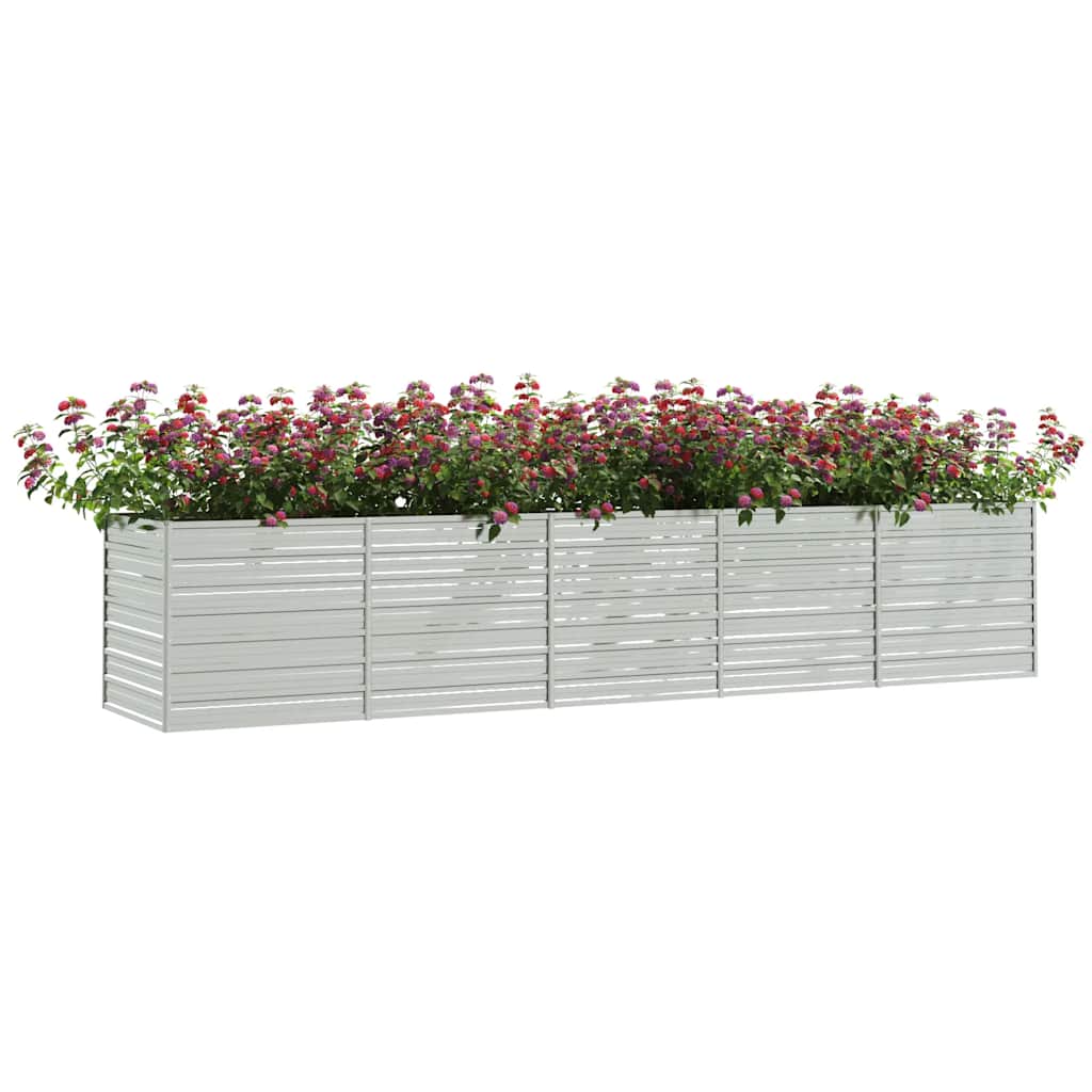 Vidaxl Planter surélevé 400x80x45 cm en acier galvanisé en acier
