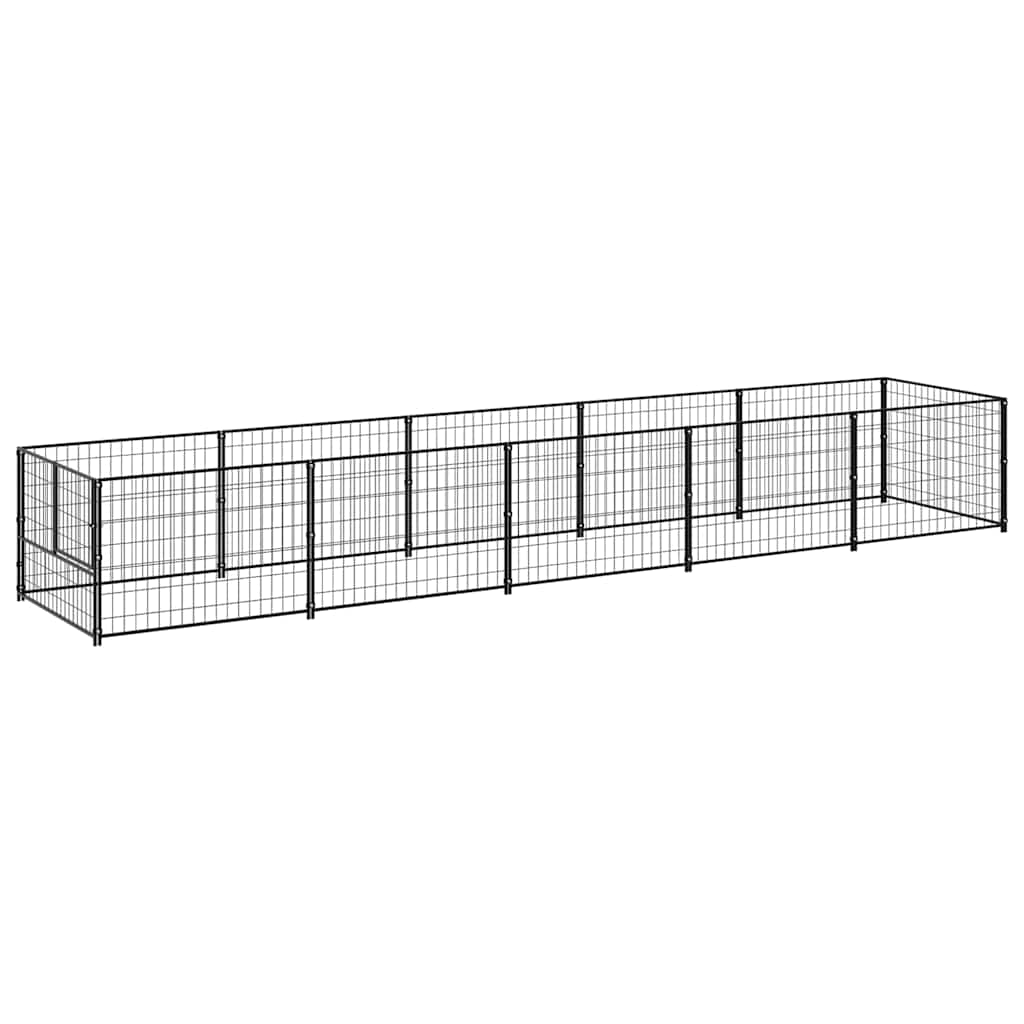 Vidaxxl niche pour chien 5 m² acier noir