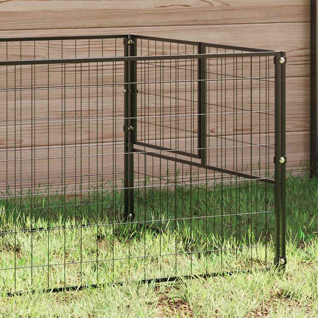 Vidaxxl niche pour chien 5 m² acier noir