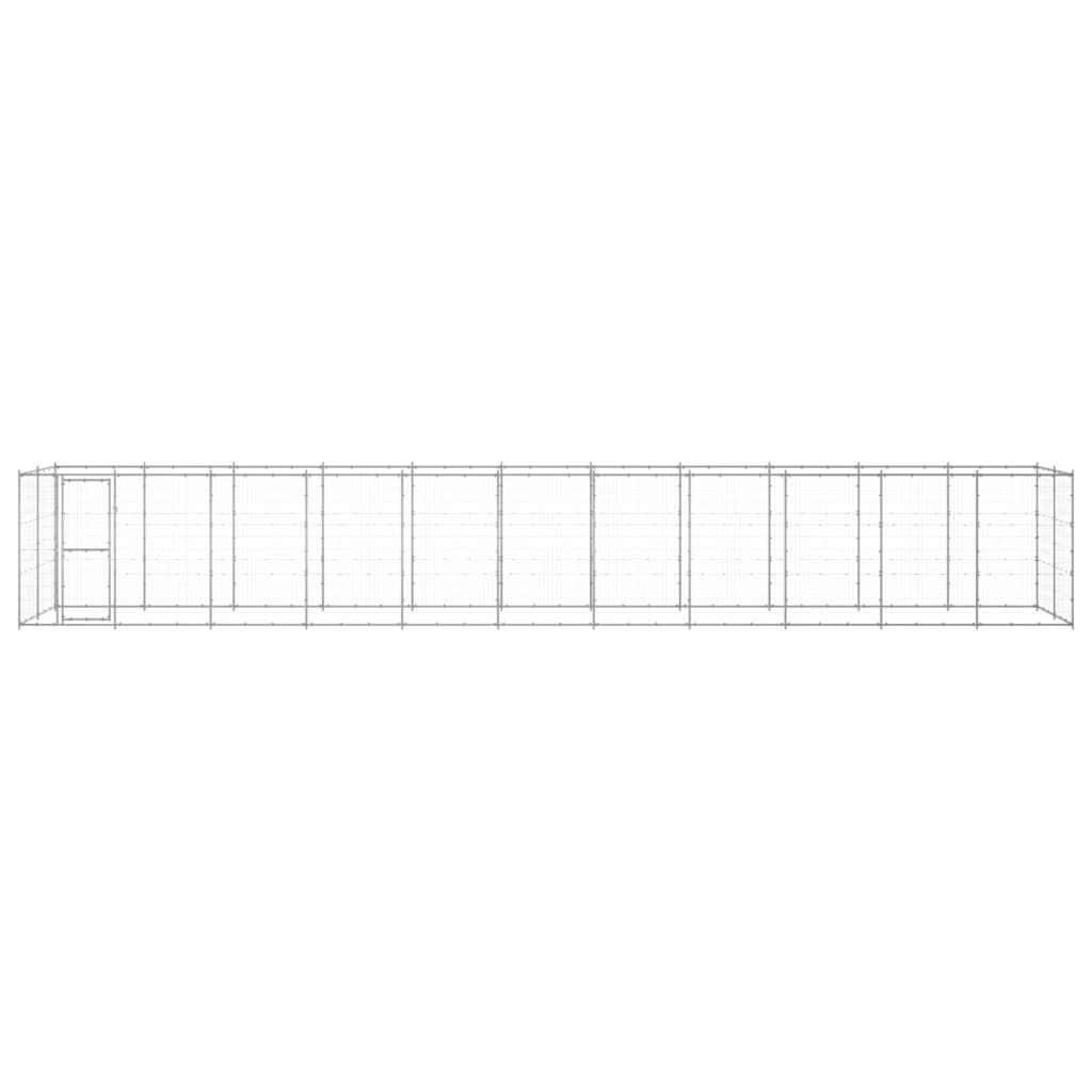 VidaXL Niche pour chien 26,62 m² en acier galvanisé
