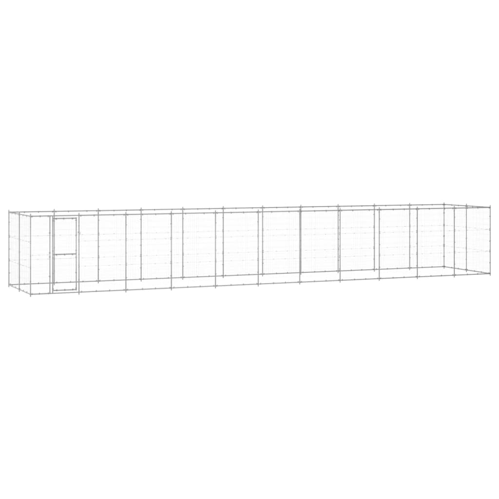 VidaXL Niche pour chien 26,62 m² en acier galvanisé