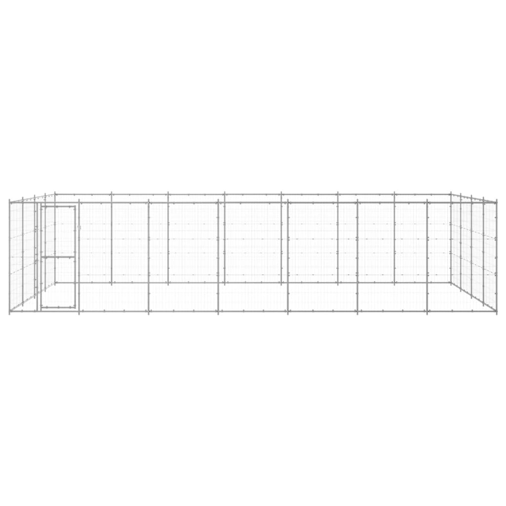 VidaXL Niche pour chien 33,88 m² en acier galvanisé