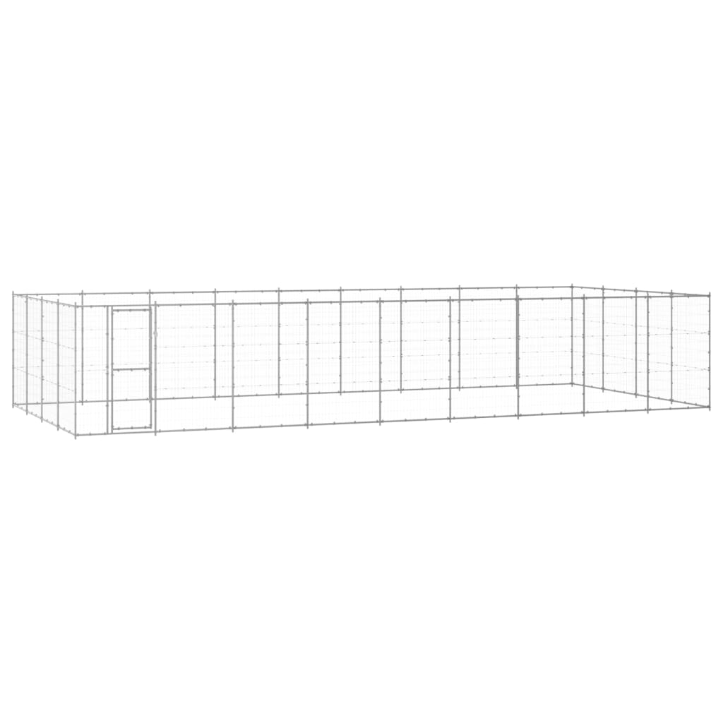 VidaXL Niche pour chien 43,56 m² en acier galvanisé