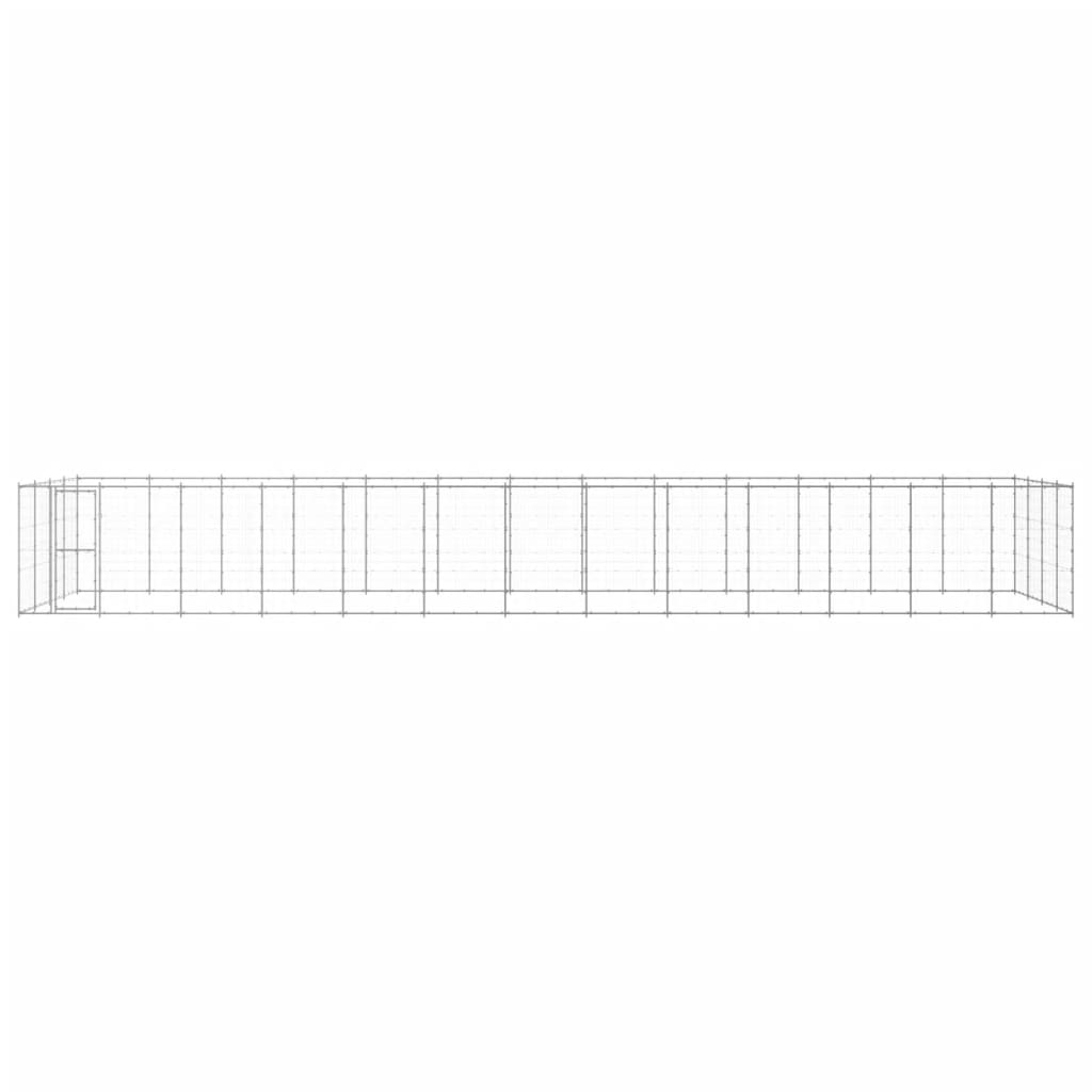 VidaXL Niche pour chien 53,24 m² en acier galvanisé