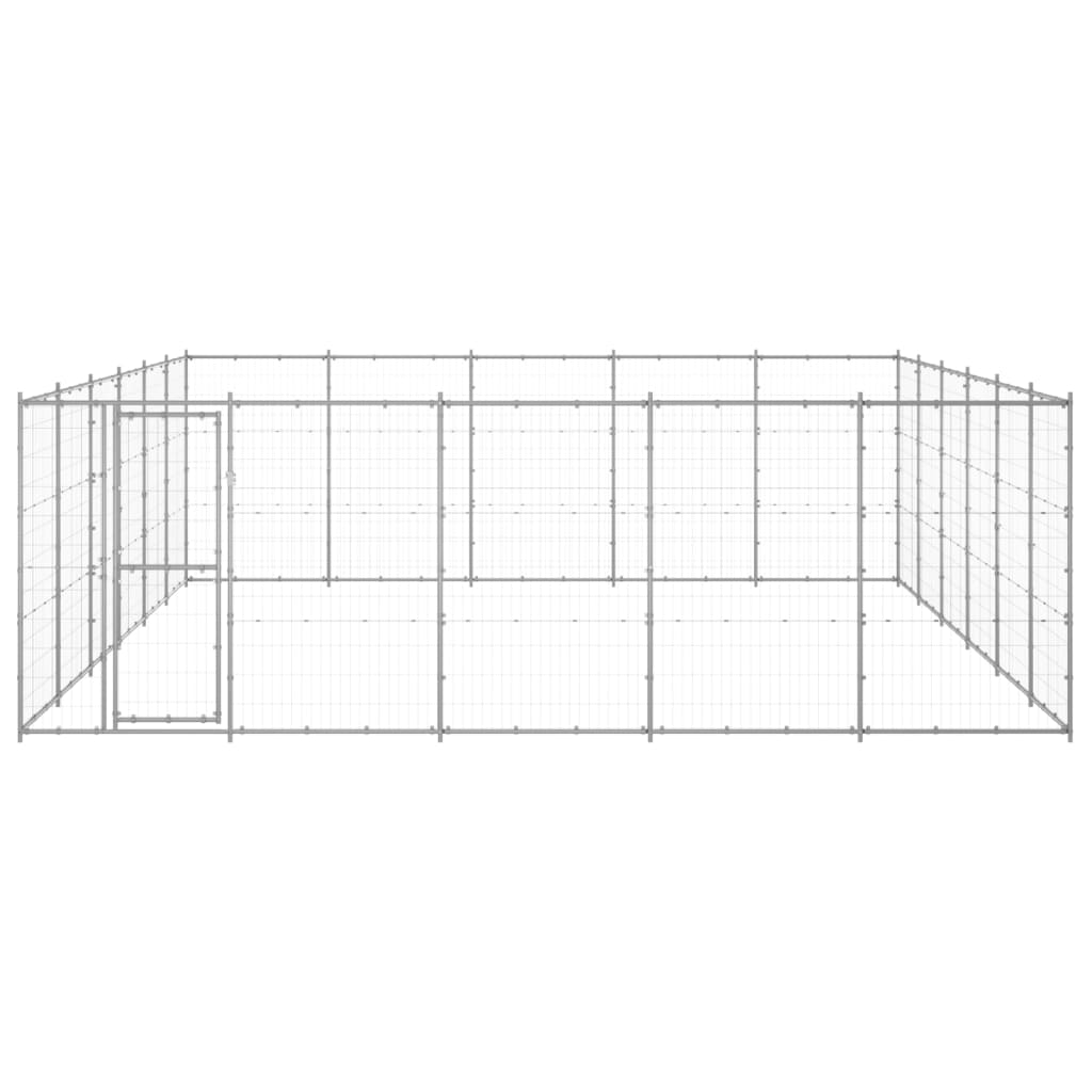 VidaXL Niche pour chien 36,3 m² en acier galvanisé