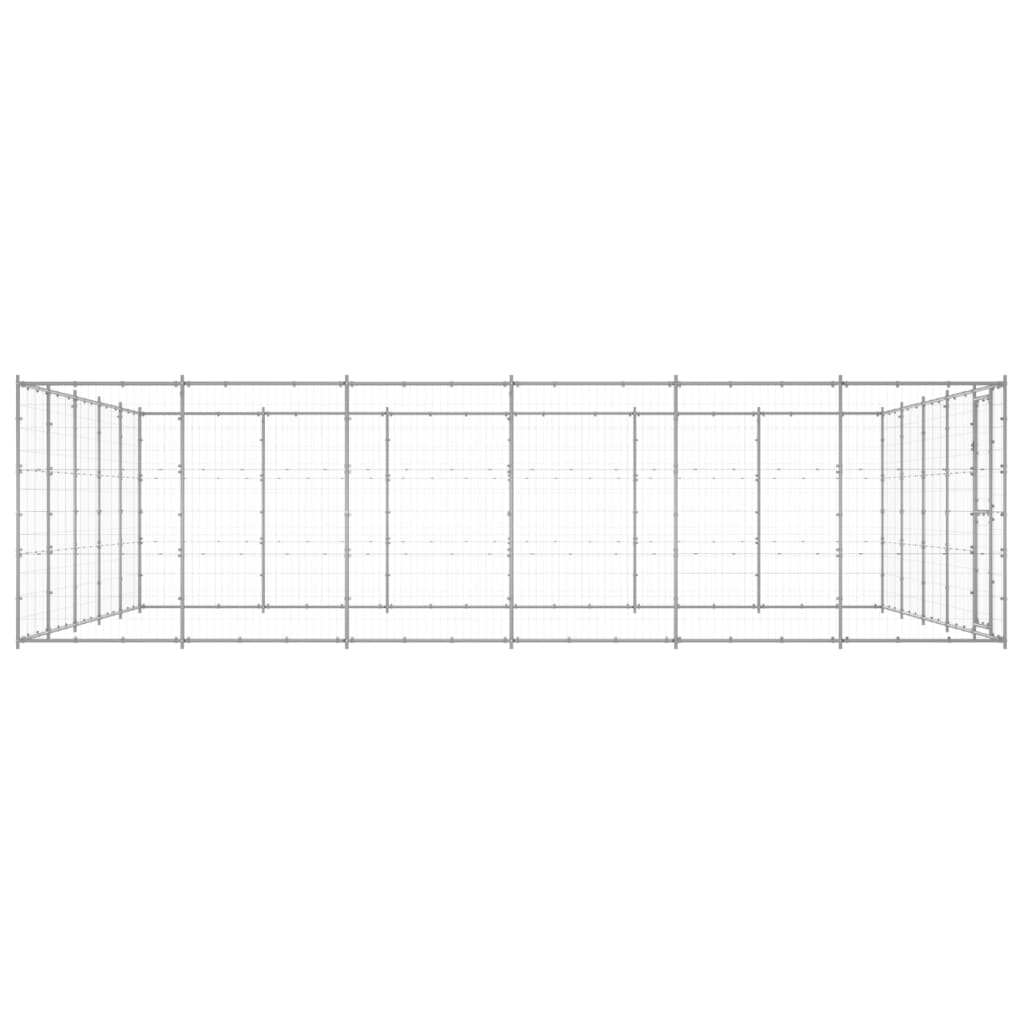 VidaXL Niche pour chien 36,3 m² en acier galvanisé