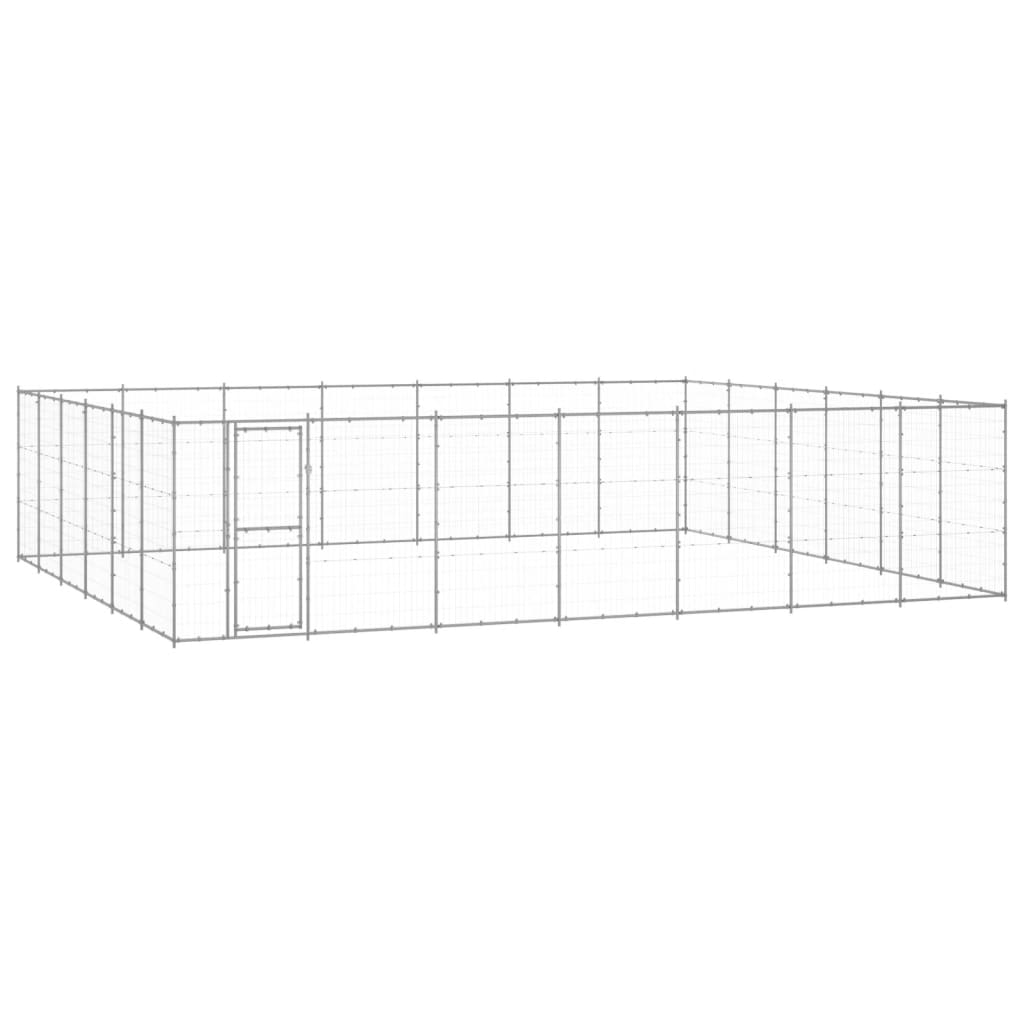 VidaXL Niche pour chien 50,82 m² en acier galvanisé