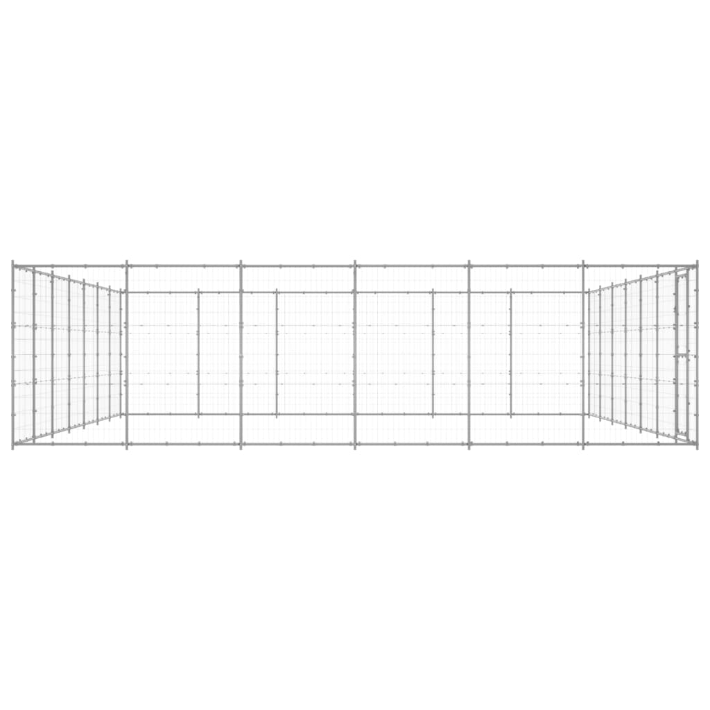 VidaXL Niche pour chien 50,82 m² en acier galvanisé