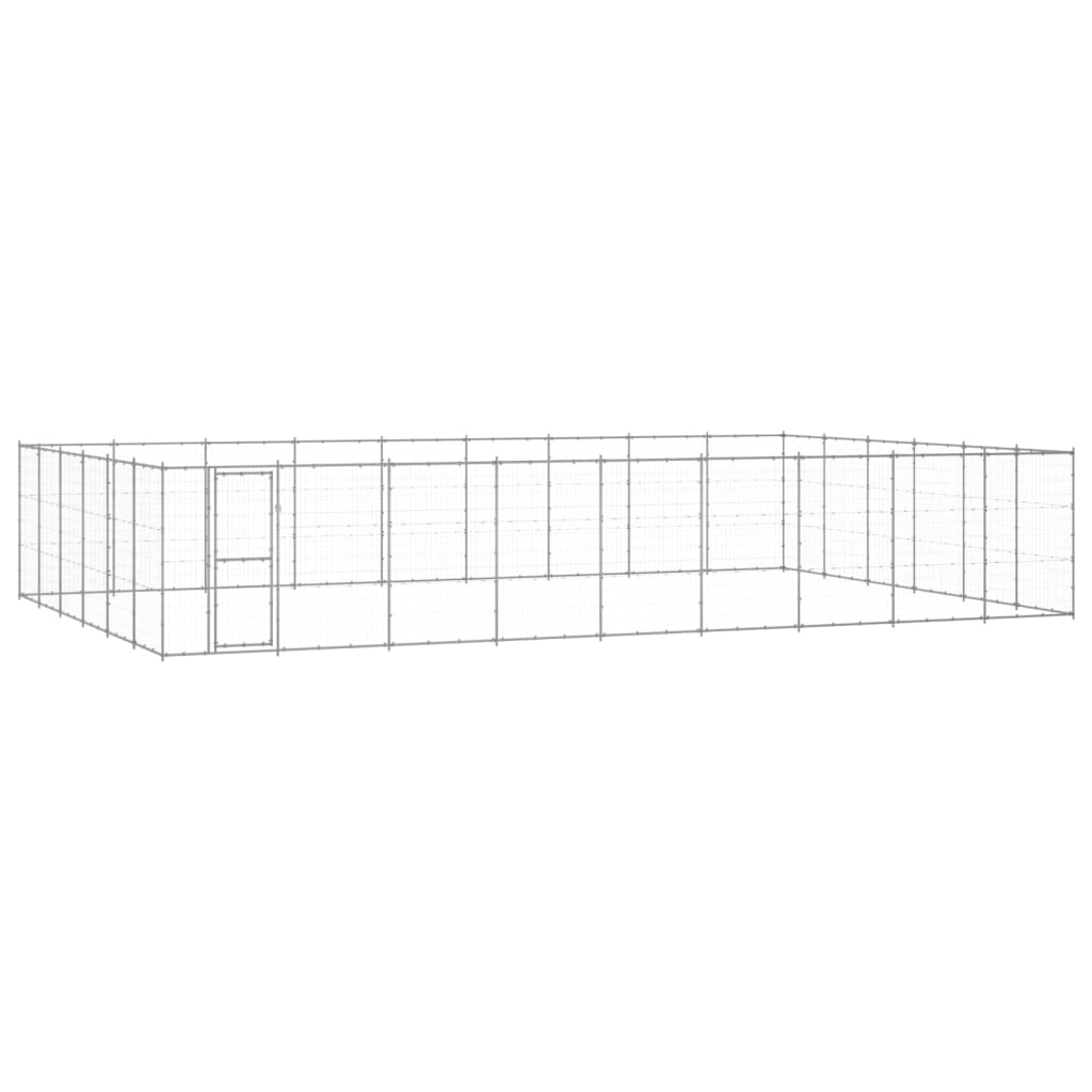 VidaXL Niche pour chien 65,34 m² en acier galvanisé