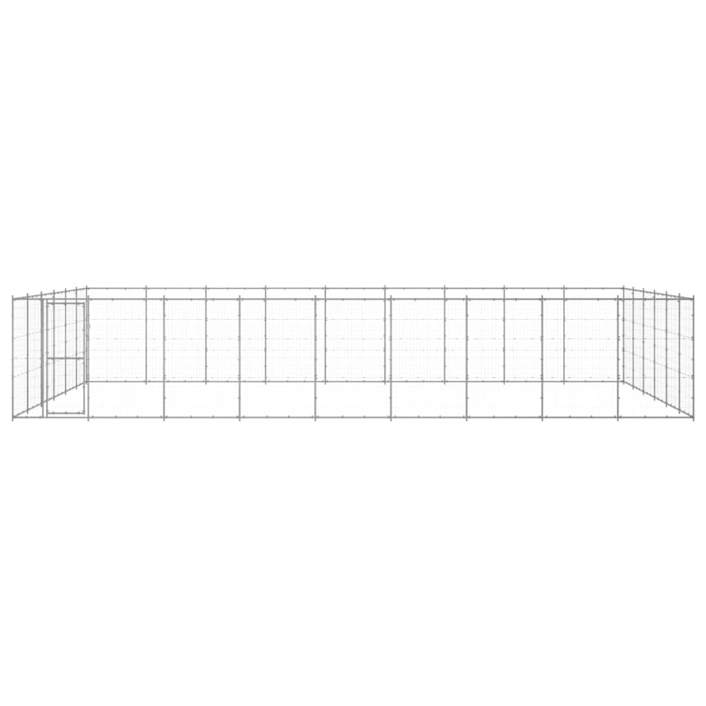 VidaXL Niche pour chien 65,34 m² en acier galvanisé