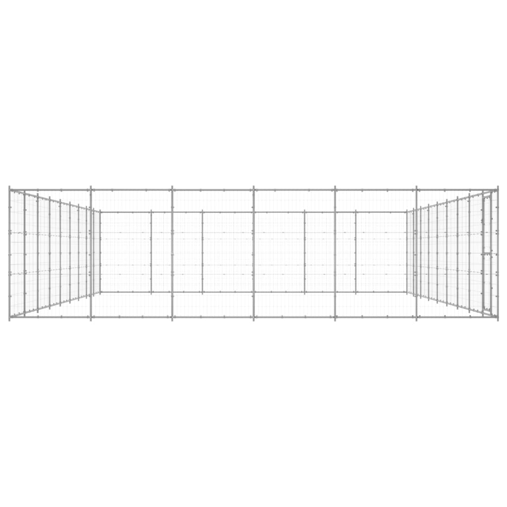 VidaXL Niche pour chien 65,34 m² en acier galvanisé