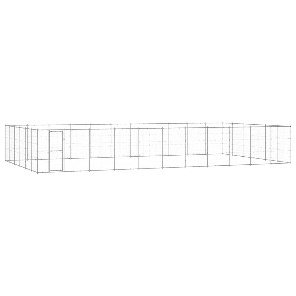 VidaXL Niche pour chien 79,86 m² en acier galvanisé