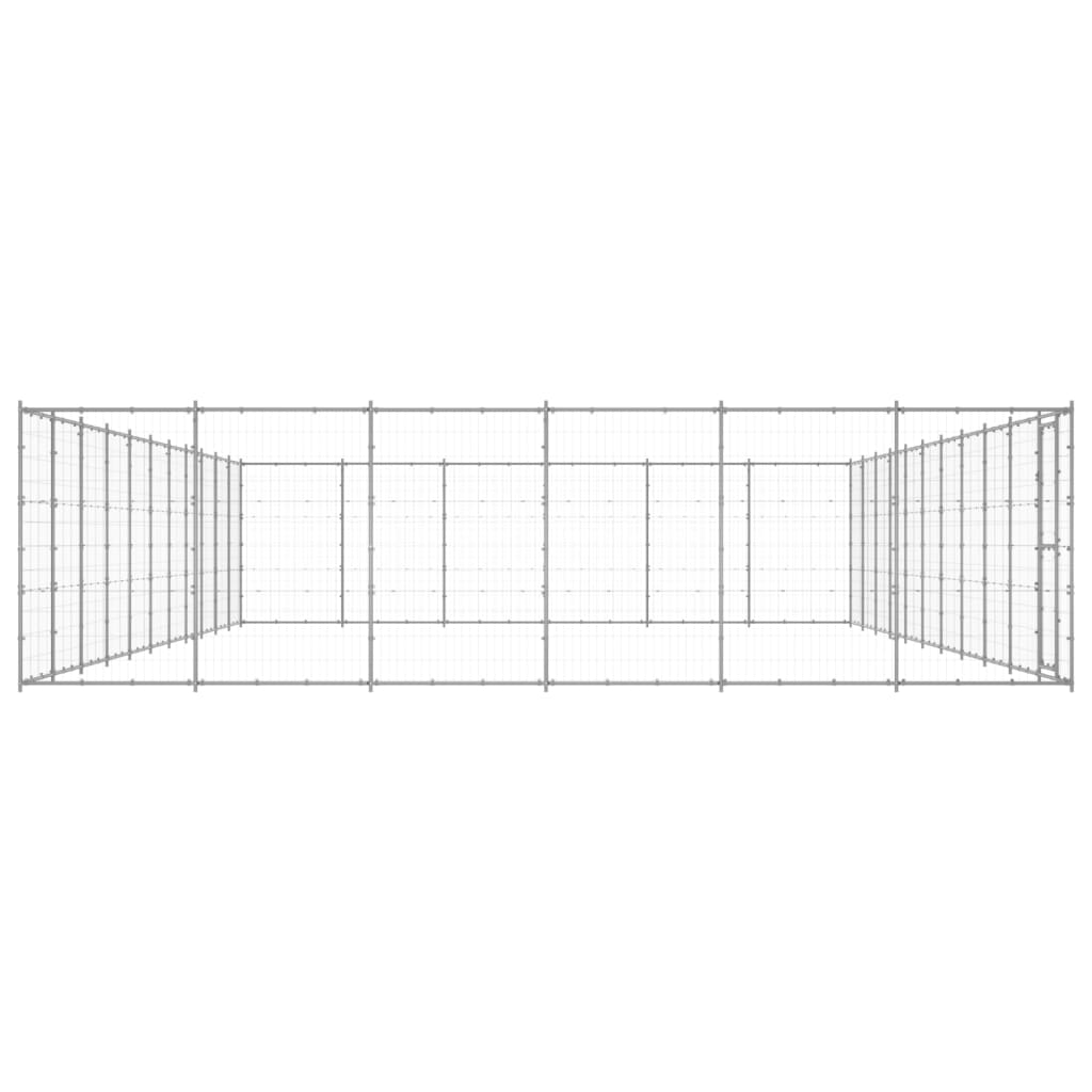 VidaXL Niche pour chien 79,86 m² en acier galvanisé