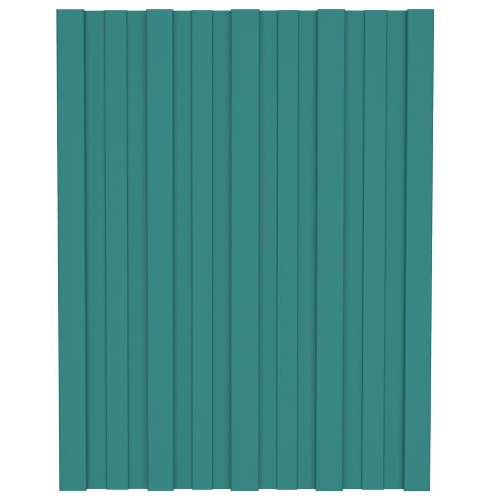 Panneaux de toit vidaxl 12 pcs 60x45 cm en acier galvanisé vert