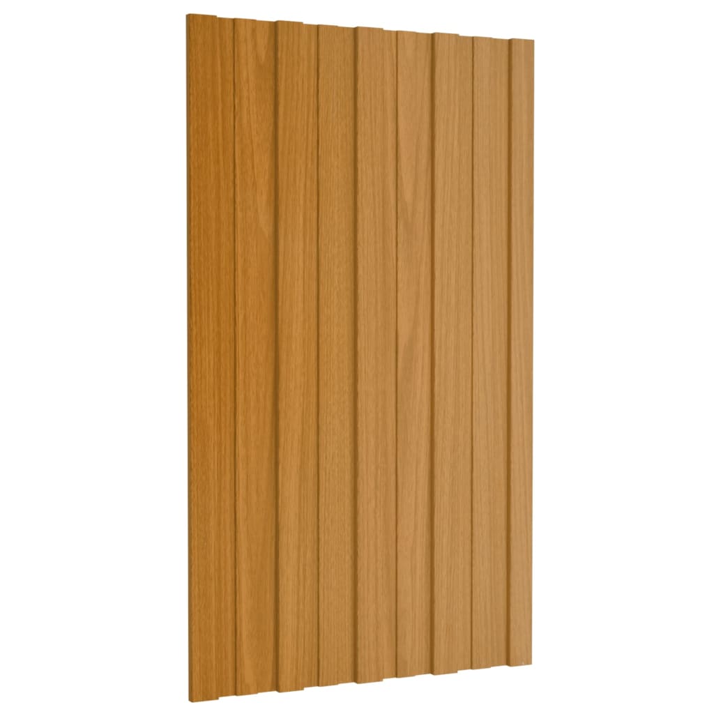 Panneaux de toit vidaxl 36 ST 80x45 cm en acier galvanisé en acier coloré